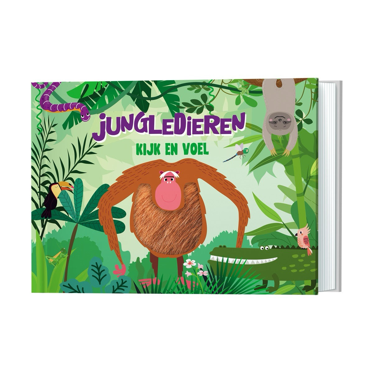 Boek jungledieren kijk en voel boek