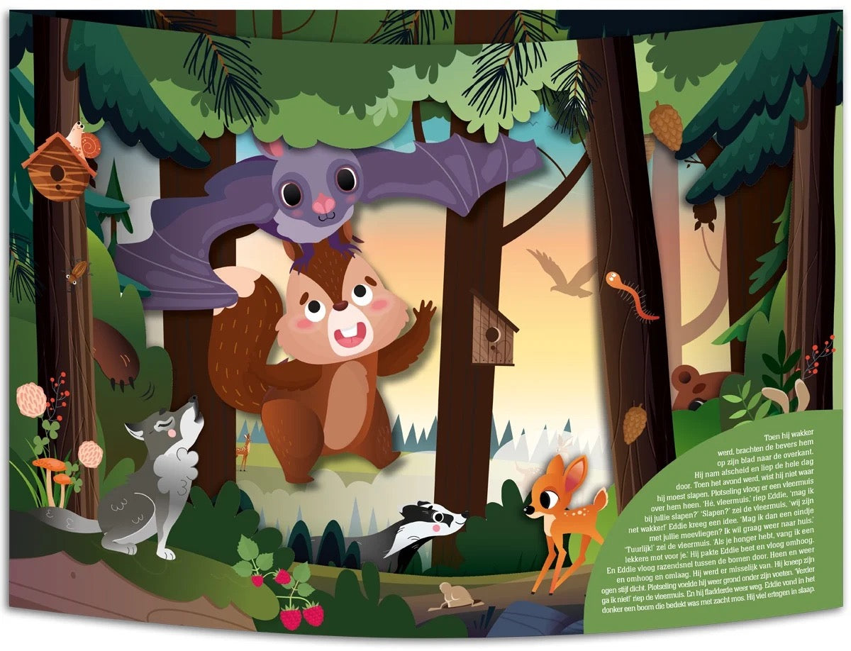 Pop up boek Avontuur in het bos