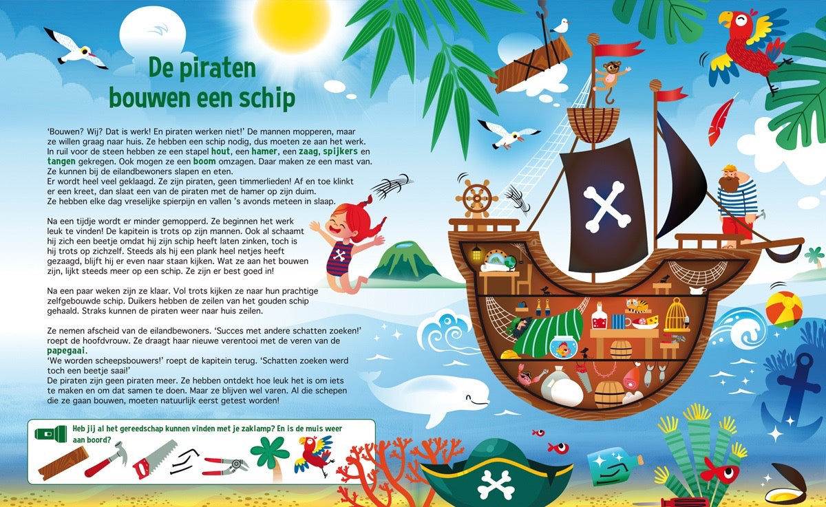 Speuren met piraten zaklampboek