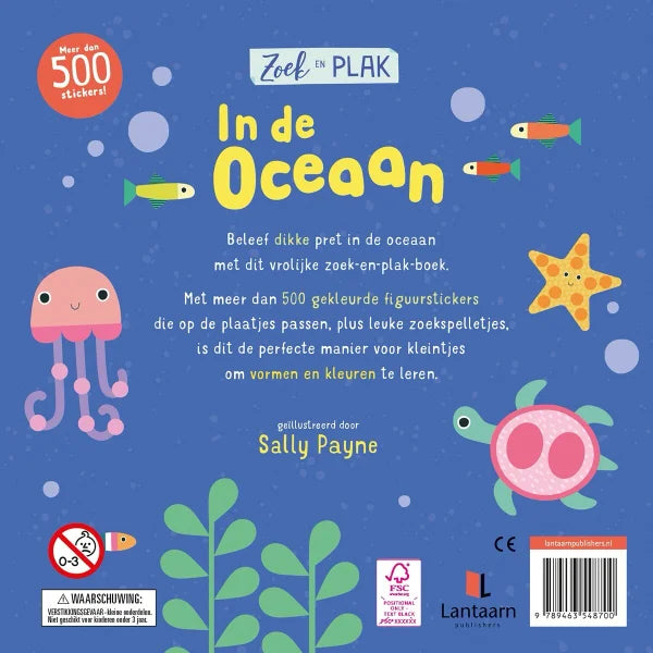 Zoek en Plak in de oceaan stickerboek