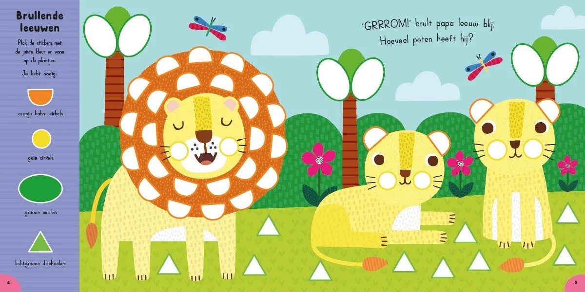 Zoek en plan in de jungle, stickerboek