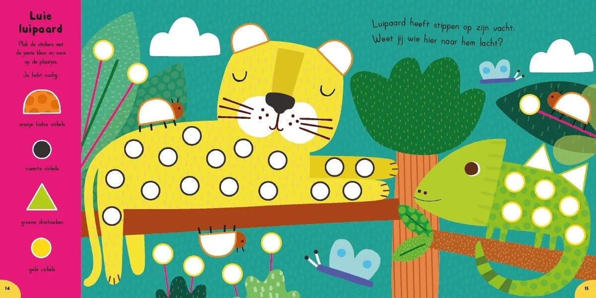 Zoek en plan in de jungle, stickerboek