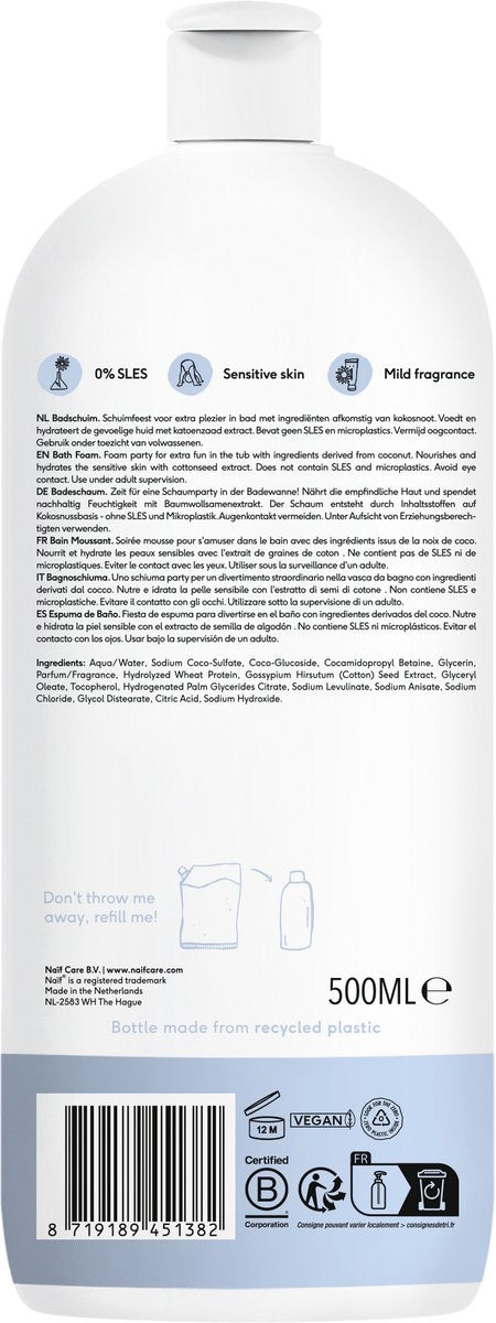 NAIF Verzorgende Badschuim 500ML