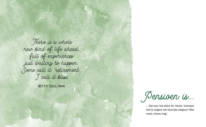Boek voor pensioen 