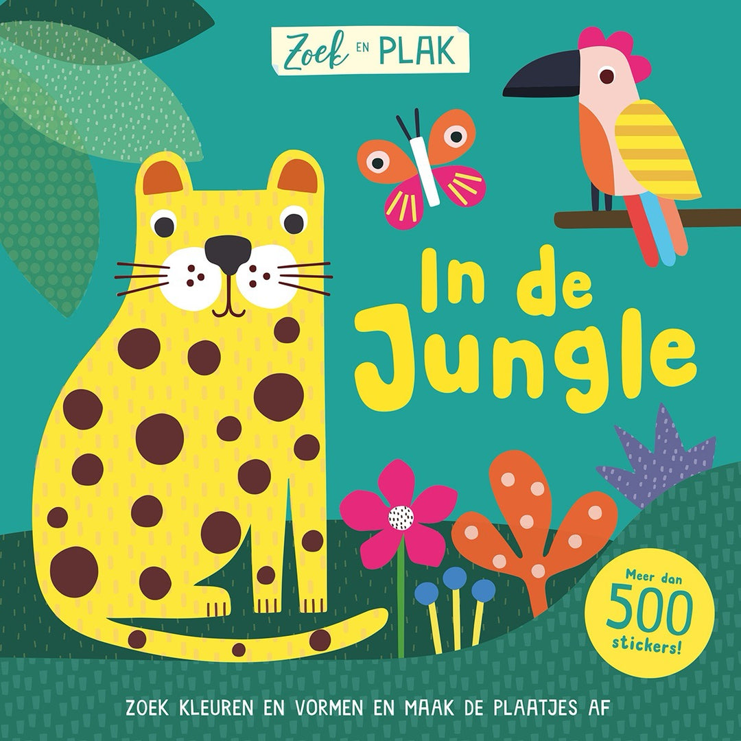 Zoek en plan in de jungle, stickerboek 