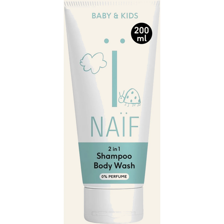 NAIF 2 in 1 Shampoo & Body Wash - Baby's & Kinderen - 200ml