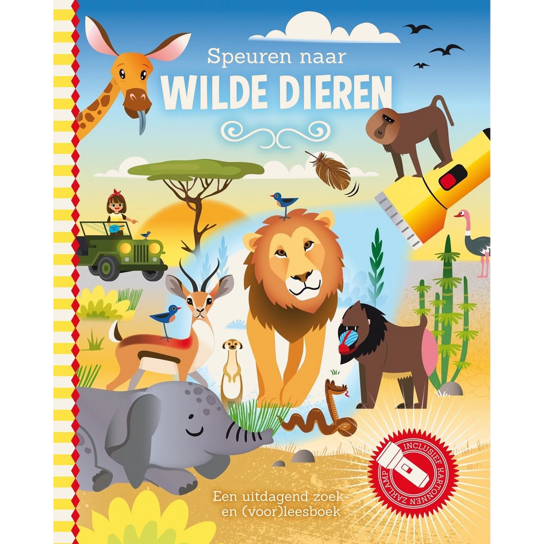 wilde dieren zaklampboek
