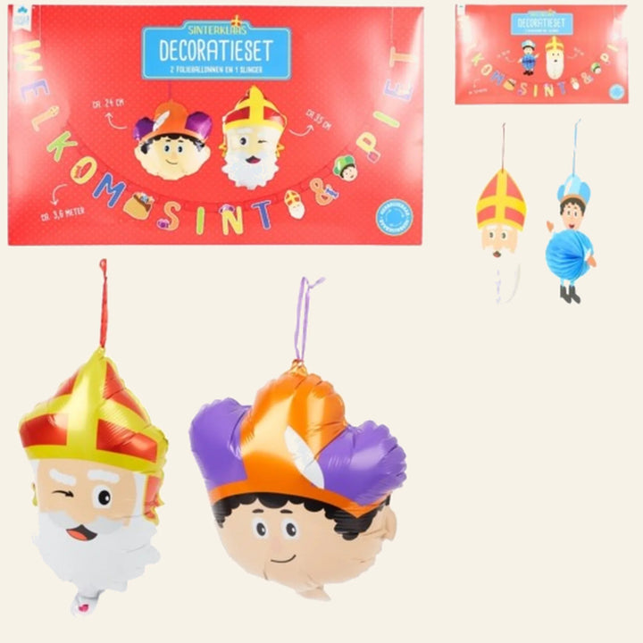 Sinterklaas decoratieset slinger 3,6 meter