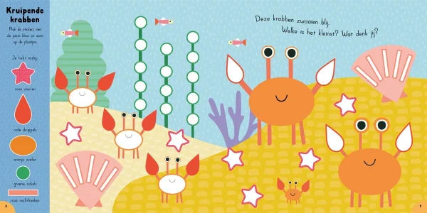 Zoek en Plak in de oceaan stickerboek 