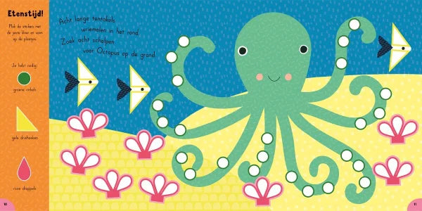 Zoek en Plak in de oceaan stickerboek 