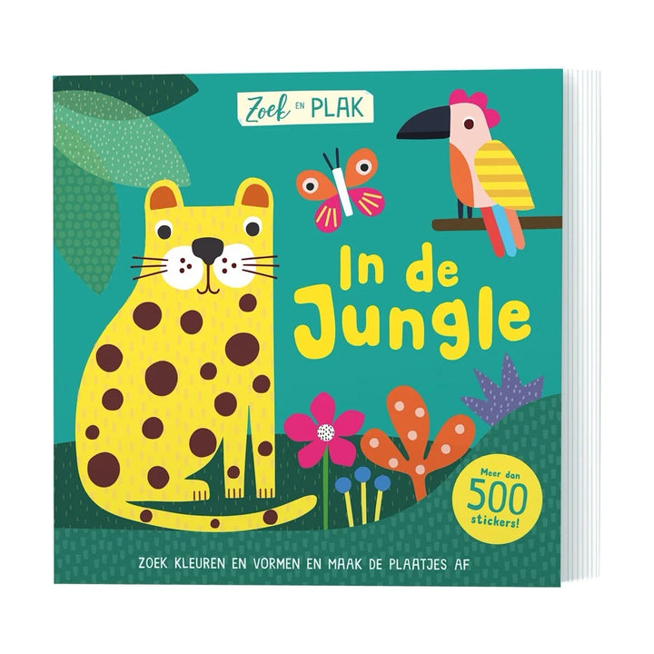 Zoek en plan in de jungle, stickerboek 