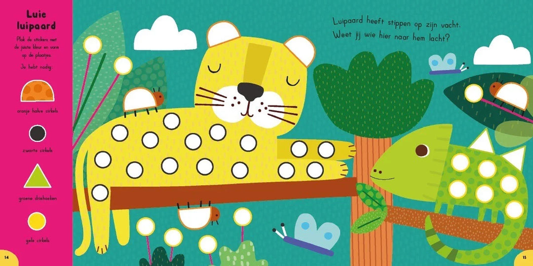 Zoek en plan in de jungle, stickerboek 