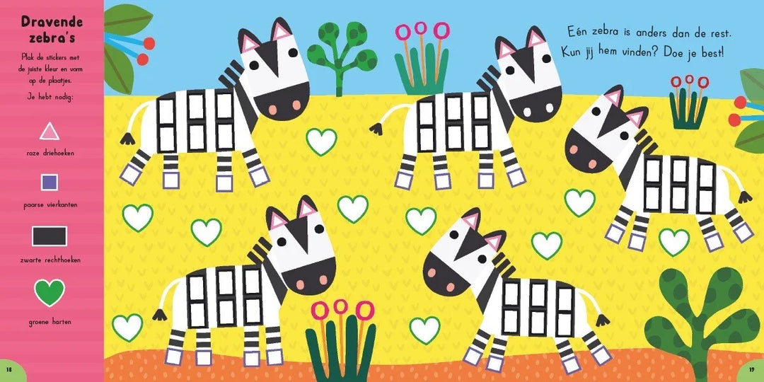 Zoek en plan in de jungle, stickerboek 