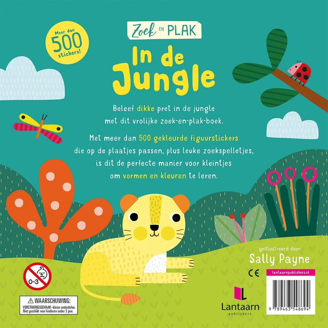 Zoek en plan in de jungle, stickerboek 